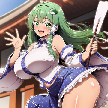 早苗さんが神様チ〇ポの面倒を見るようです