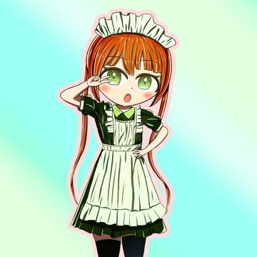 オリジナル ツインテール メイド服