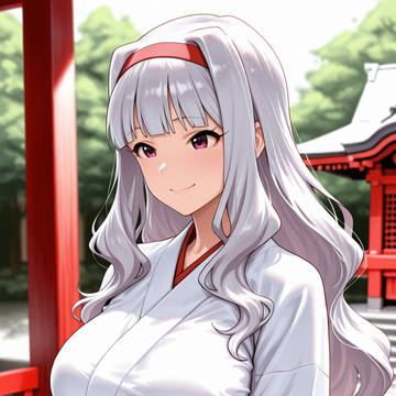 四条貴音が巫女姿で