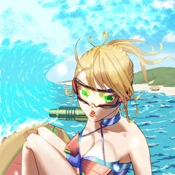 ギャルゲ塗12日目「サムス・アラン、サーフスーツ」
