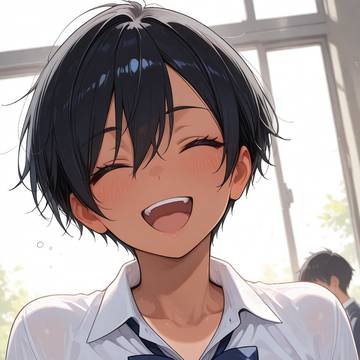 黒髪ボーイッシュ巨乳
