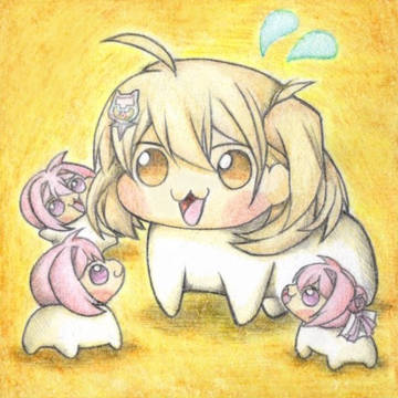 Doro達に群がられるアニスDoro