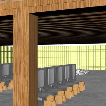 クリスタassetで露天風呂セット3D登録しました