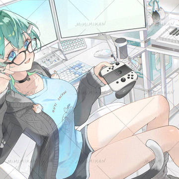 【ご依頼】さつきちゃん様　pc部屋一枚絵