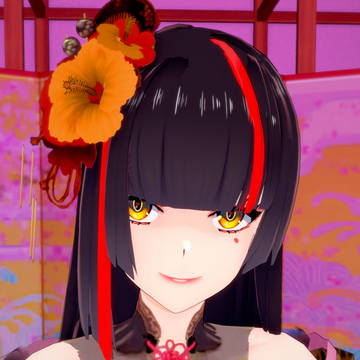 某ライバーさんの花魁風衣装を着たチョヤさん！