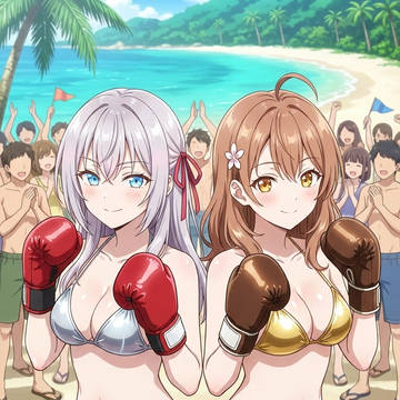 Alya vs Masha Beach Boxing