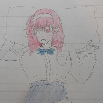 寝転ぶマリアちゃん