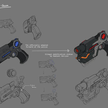 【ProjectA】RadiantHorizon拳銃デザイン