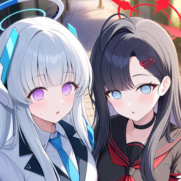 【リク絵】人形化催眠 生塩ノア、仲正イチカ