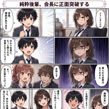 純粋後輩、会長に正面突破する