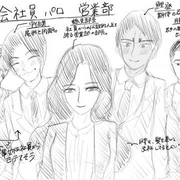 鶴♀と愛4の会社員パロ