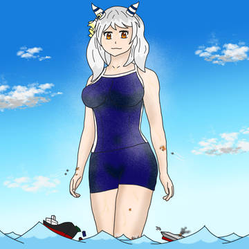 「これくらい大きくなれば私だって溺れませんよ」