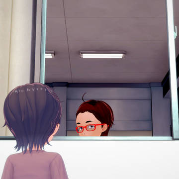 1人で寂しそうな先生に声をかける男子