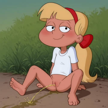 Charity's outside sit and pee