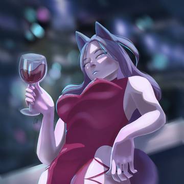 The fox is in the bar.