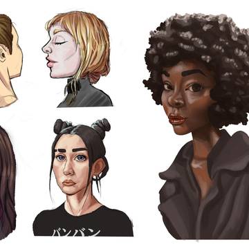 Hair Painting Studies