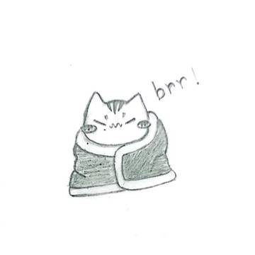 Cozy Winter Cat Sketch 🐱❄️