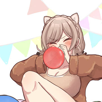 風船を膨らませるフレン