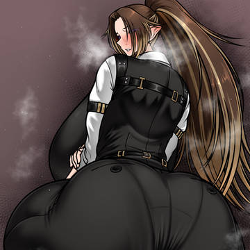【Skeb】高身長デカ尻エルフお姉さん