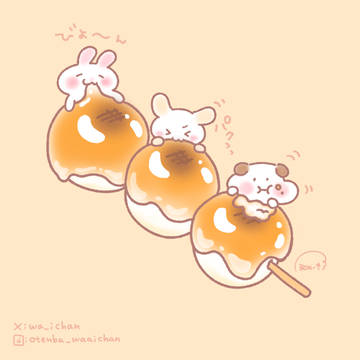 みんなでせーのでおだんご食べよっ♪