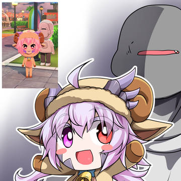 トモコレの羊コスのララちゃん可愛かったので衝動描き