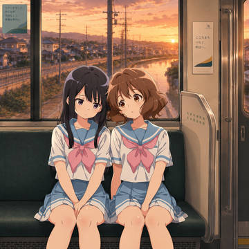 電車内の二人