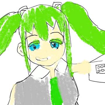 初音ミクを描いてみた 2日目