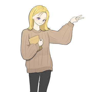 線と塗りの模索