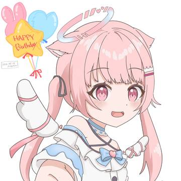 真白ぽんさん誕生日祝いファンアート