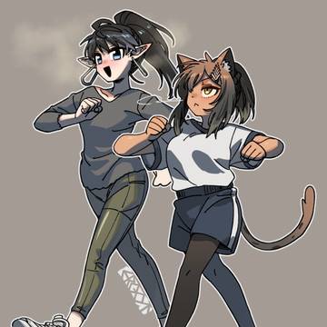 近所の男姉ちゃん 近所のネコガキ
