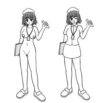 【キャラデザ】短髪ナースの濃厚な無理矢理採精種付け