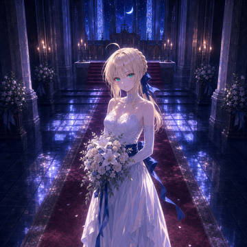 Saber wedding dress