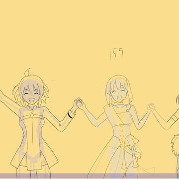 潜在的なアイ コラボ版下書き