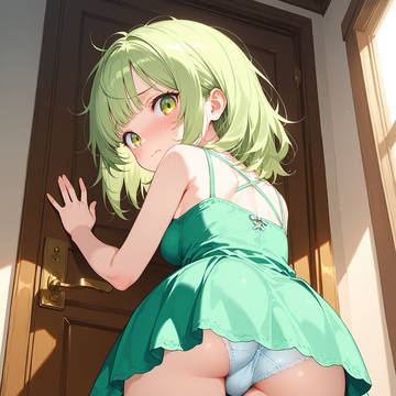 みどり髪ちゃんのパンチラ