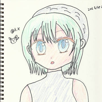 少女漫画風を目指した女の子のオリジナルキャラ