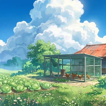 [時間差分アリ]鳥小屋の風景
