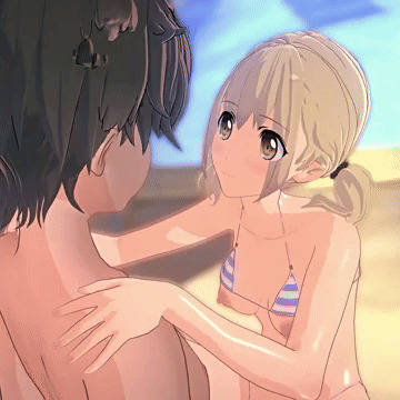 こはねちゃんと海の見えるプールでいちゃラブ駅弁交尾