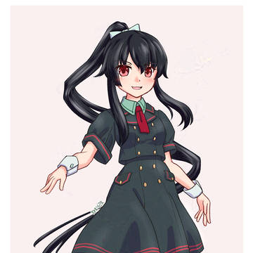 お洒落着の矢矧さん