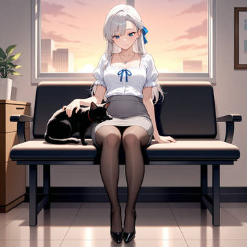OLお姉さんと黒猫272