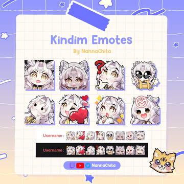 【COMMISSION】Kindim Emotes