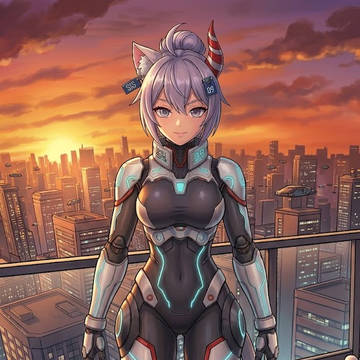 何かと戦うサイボーグのシス