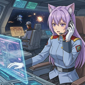 戦艦オペレーターの士官服のシス