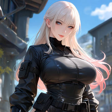 Futuristic stealth combat girl