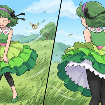 Florina's Windy Upskirt