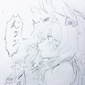 驚きすぎて変な声を出しちゃうケモ
