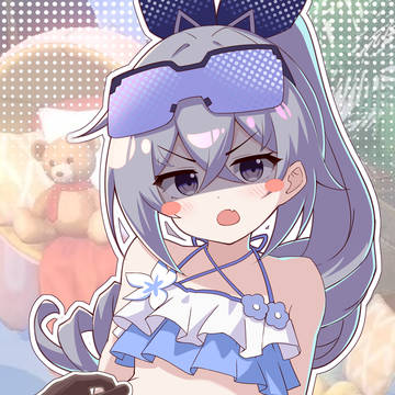 银狼泳装