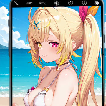 海辺で撮影（にじさんじ）