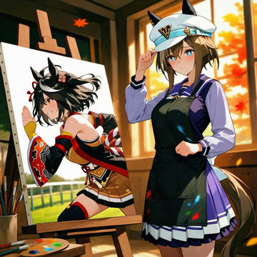 【21時投稿】1.28 トレセン絵画コンテスト(シュヴァち編)
