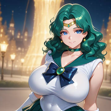 セーラーネプチューン(海王みちる)さん風。