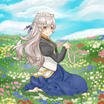カムイちゃん 花畑